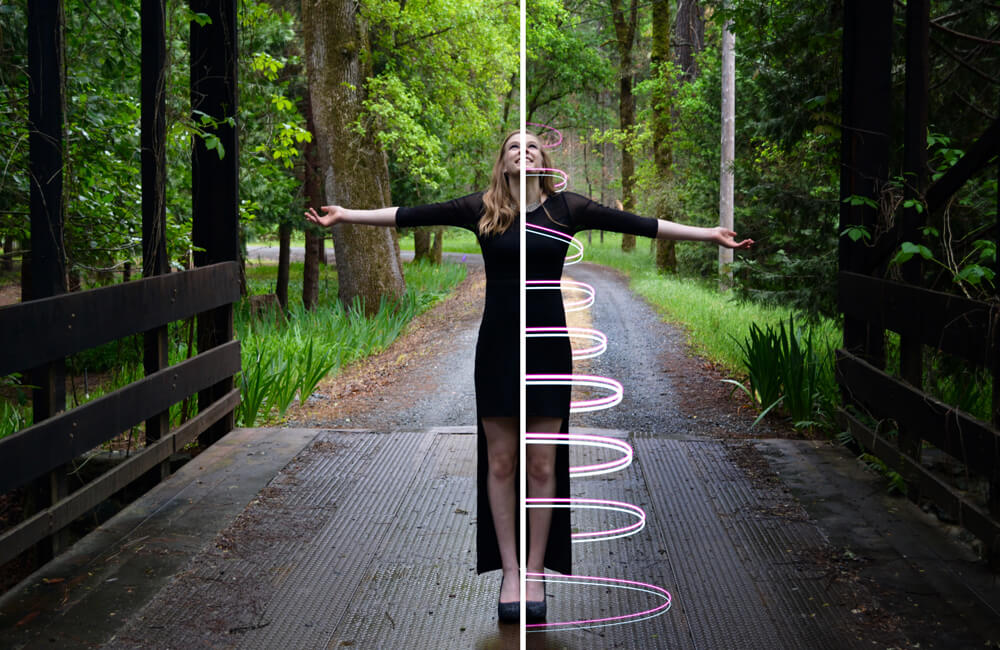 Light trails — rochie cu lumini